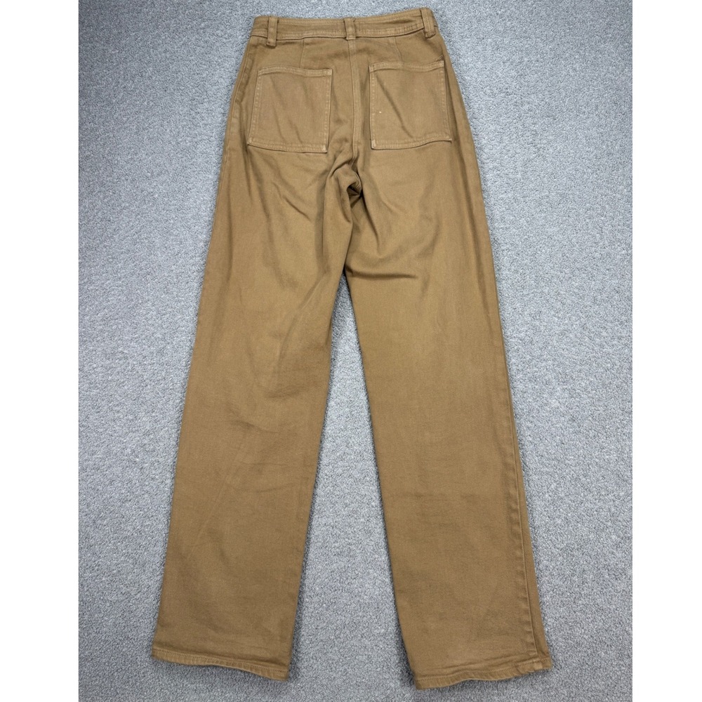 Wilfred Free Baggy Pants Women's 4 Brown Canvas Straight Leg High Rise Utiltiy - Picture 2 of 11
